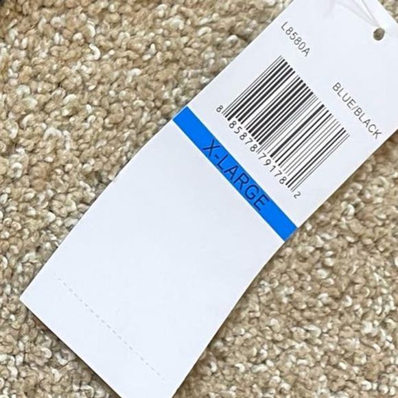 Nina Leonard Black And Blue Geometric Patterned 3/4 Sleeved Sweater Dress SZ XL - Picture 12 of 12